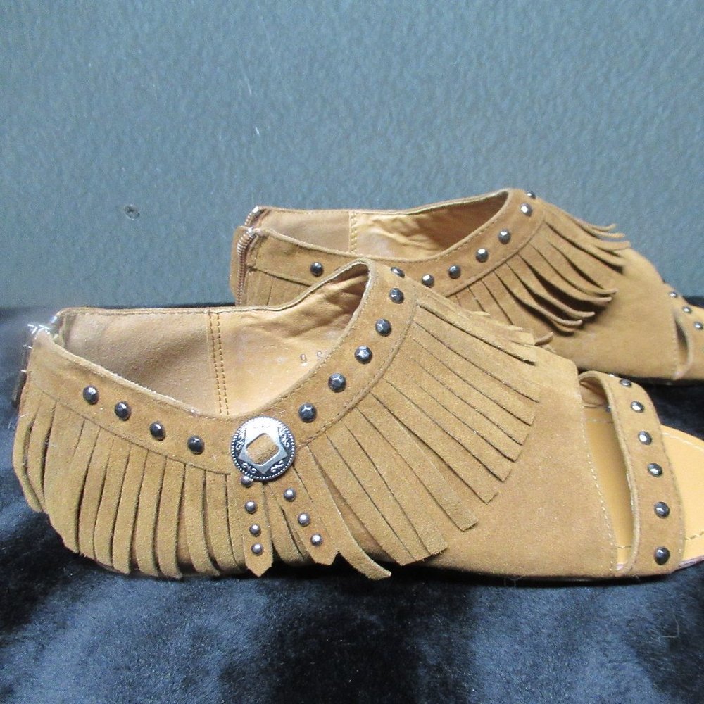 Boho Fringe Open Toe Sandal Size 9 - image 1
